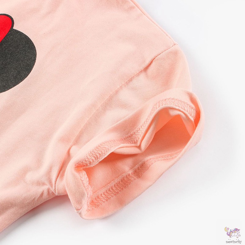 Bộ Áo Liền Quần Ngắn Tay In Chữ Cho Bé Trai Và Bé Gái