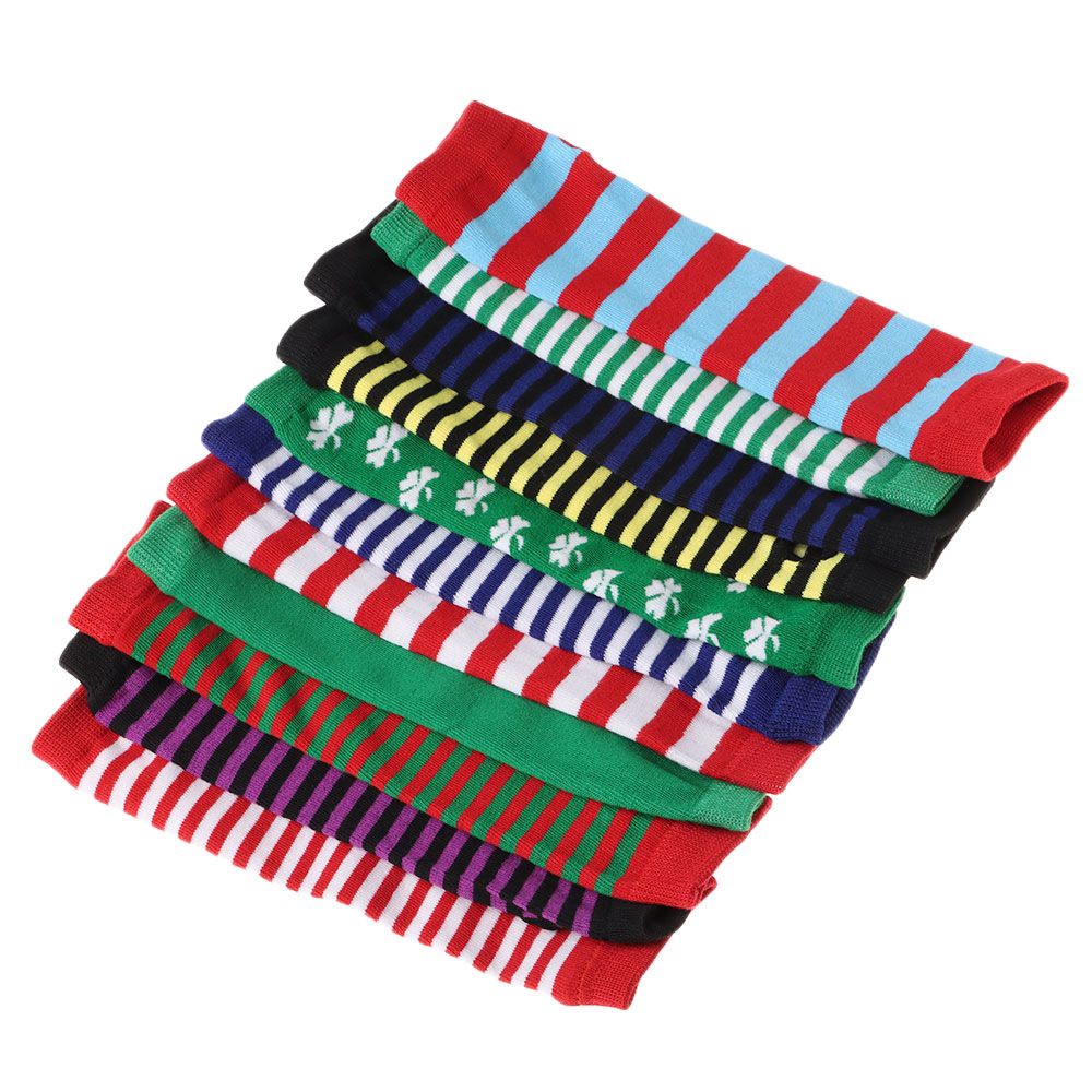 Bao Tay Cotton Dệt Kim Hở Ngón Họa Tiết Kẻ Sọc Cho Nữ Mihan1