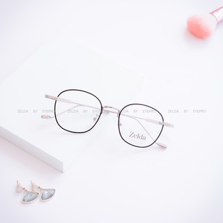 Gọng kính cận nữ, gọng cận kim loại, mắt kính vuông Z013G