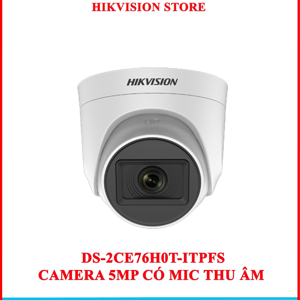 Camera HIKVISION 5MP  DS-2CE76H0T-ITPFS - Hàng Chính Hãng BH 12 tháng