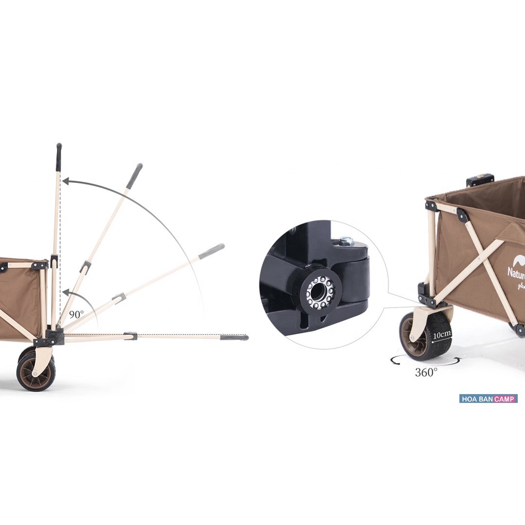 Xe Kéo Dã Ngoại Gấp Gọn NatureHike TC03 NH20PJ009 | 140L