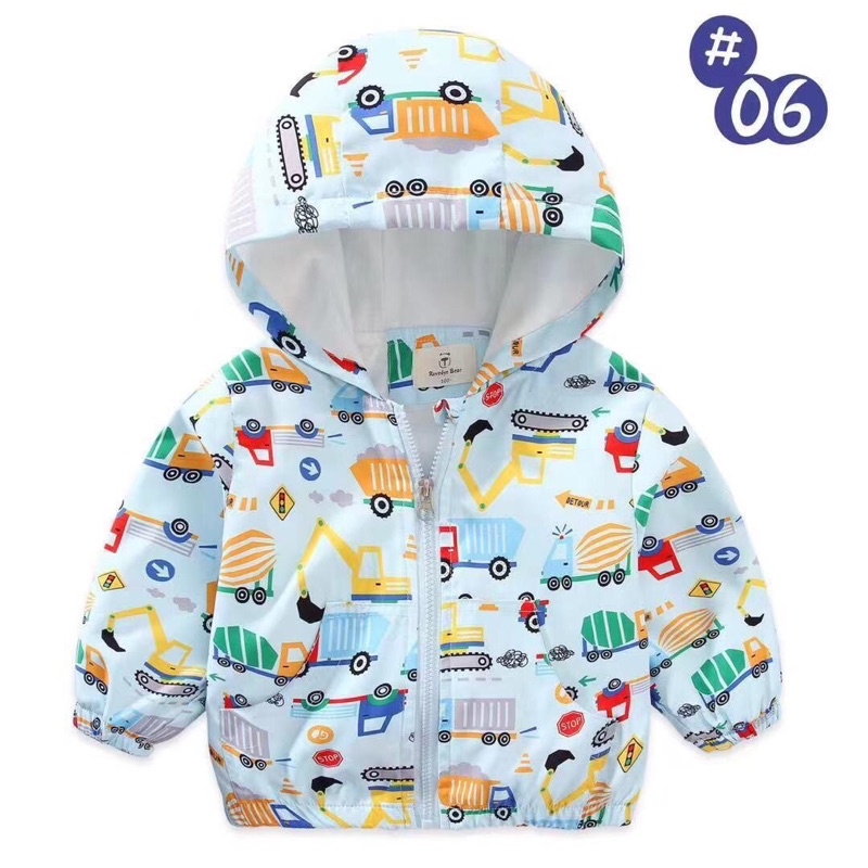 Áo khoác gió trẻ em 2 lớp hàng Quảng Châu cao cấp cho bé trai/ gái size 100-140