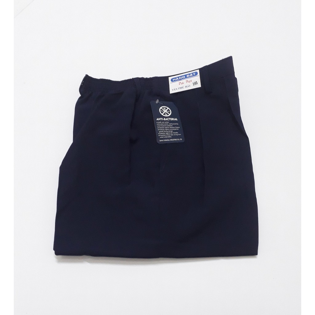 Quần Tây học sinh nam form rộng 2ly lưng thun - xanh đen | BigBuy360 - bigbuy360.vn