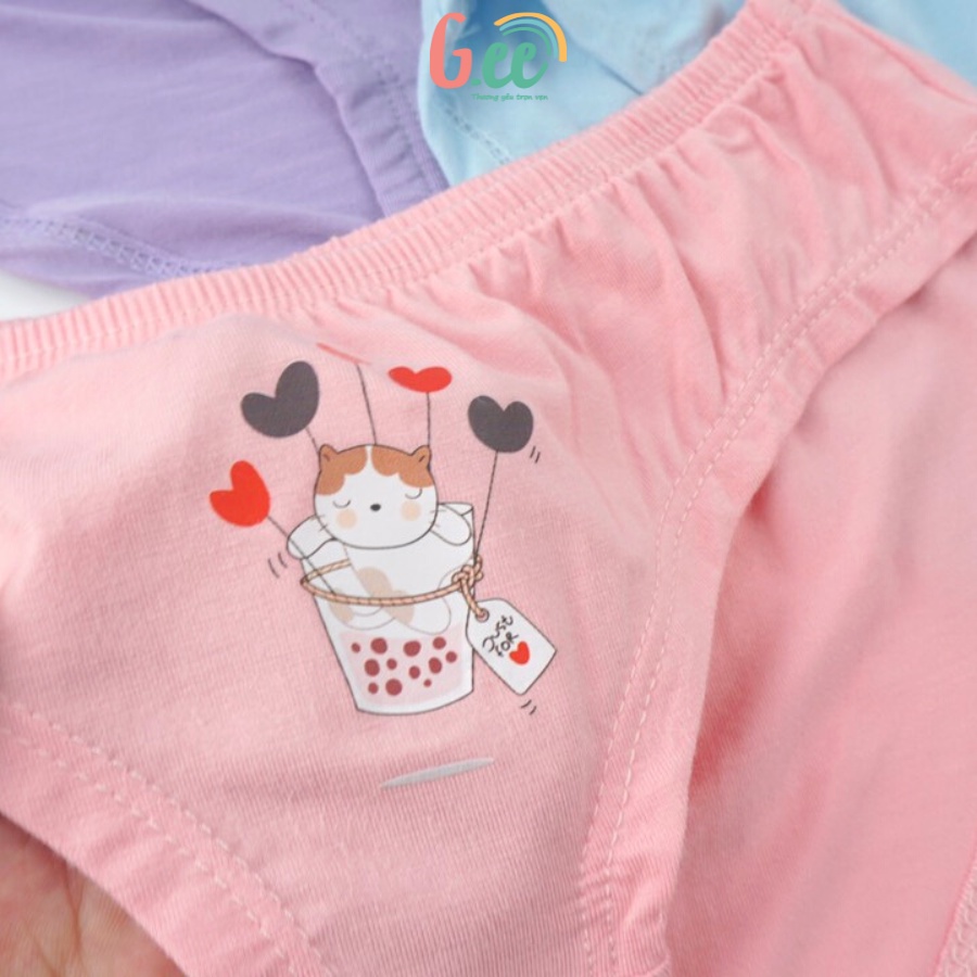 Quần chip bé gái, set 3 CHIP TAM GIÁC sợi tre mềm mát, vô cùng dễ chịu