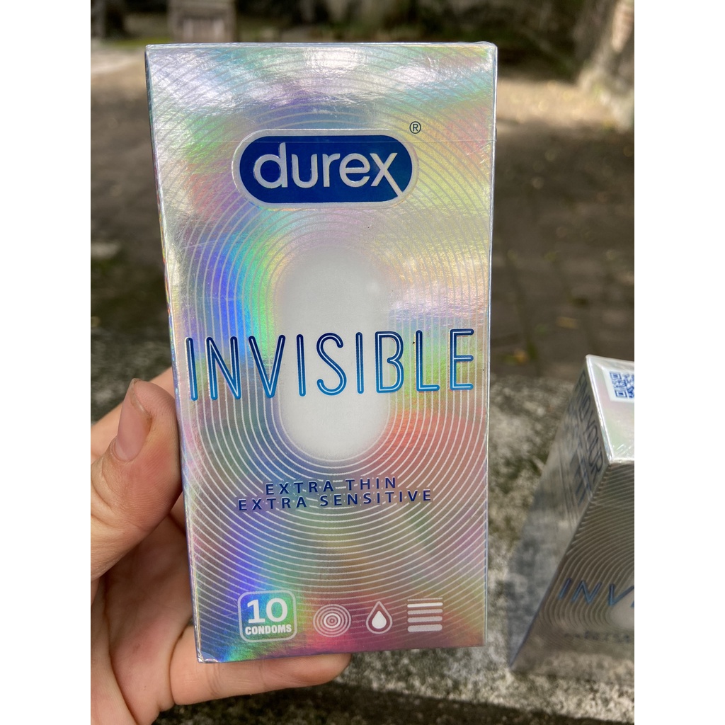 BAO CAO SU DUREX INVISIBLE EXTRA THIN EXTRA SENSITIVE HỘP 10 CÁI