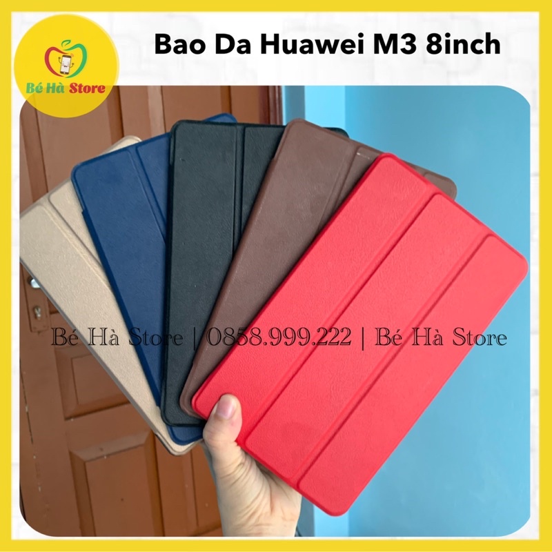Bao Da Huawei MediaPad M3 8 inch | Kính Cường Lực Huawei MediaPad M3 8 inch Cao Cấp - Có chân đỡ xem phim