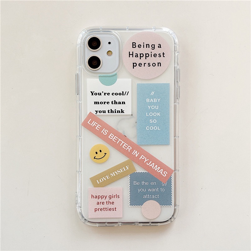 Ốp lưng trong suốt in hình cá tính dành cho Iphone 13 12 11 pro promax XR XS XSmax 6 6S 7 8 6plus 7plus 8plus