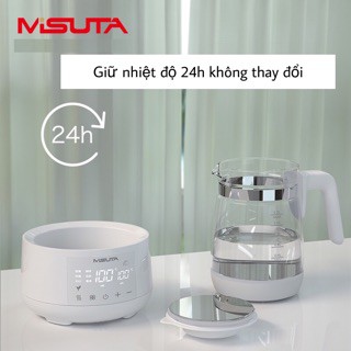 Bình đun nước pha sữa-Máy đun nước pha sữa MISUTA- Máy hâm nước pha sữa MISUTA 1,2L mới nhất+TẶNG KÈM JACK CHUYỂN ĐỔI