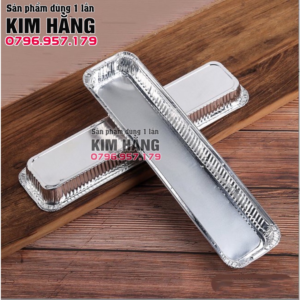 Set 100 khay nhôm dài 3221 nướng bánh