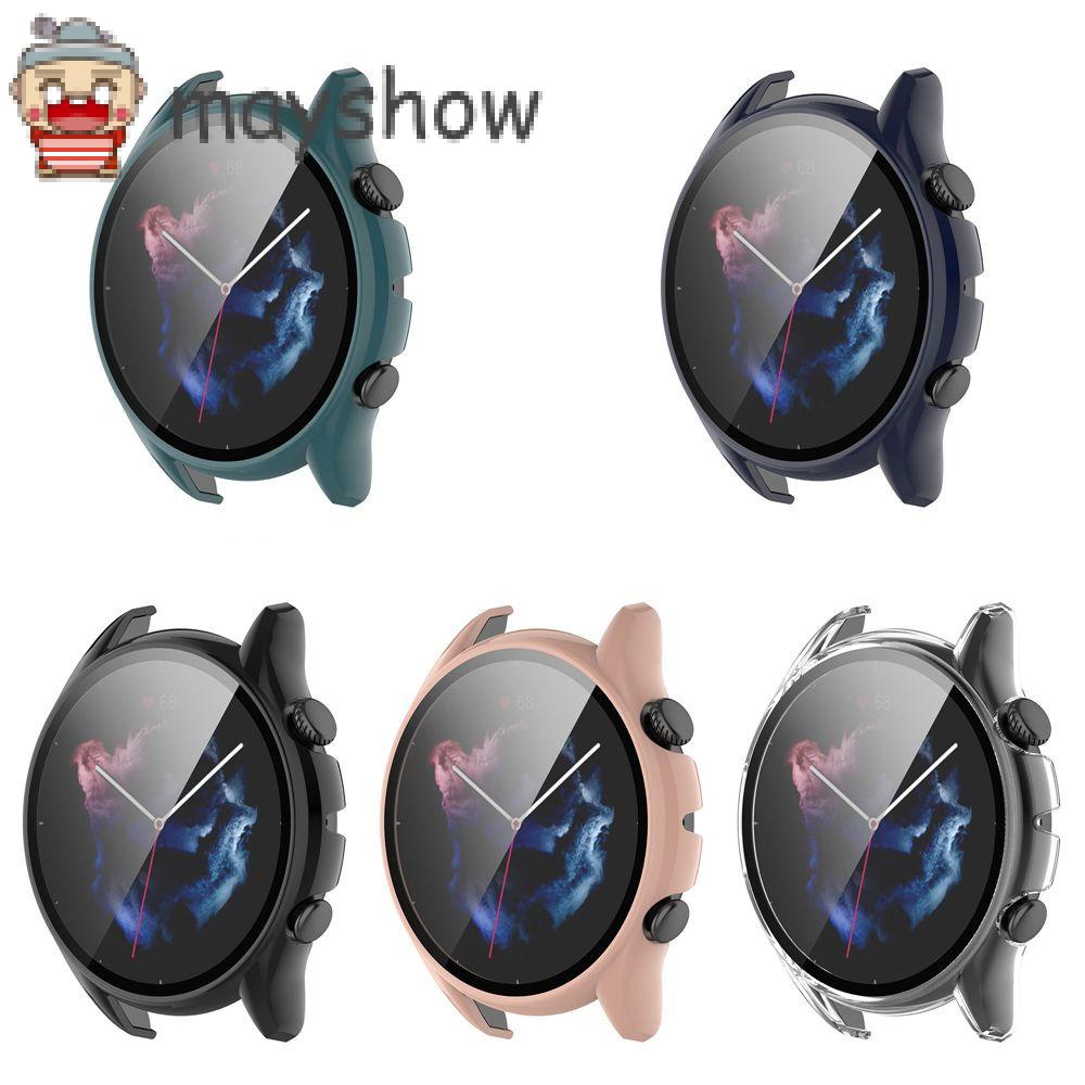 MAYSHOW Accessories PC Smart Watch Tempered Case+Film New Shell Cover Screen Protector Protective/Multicolor