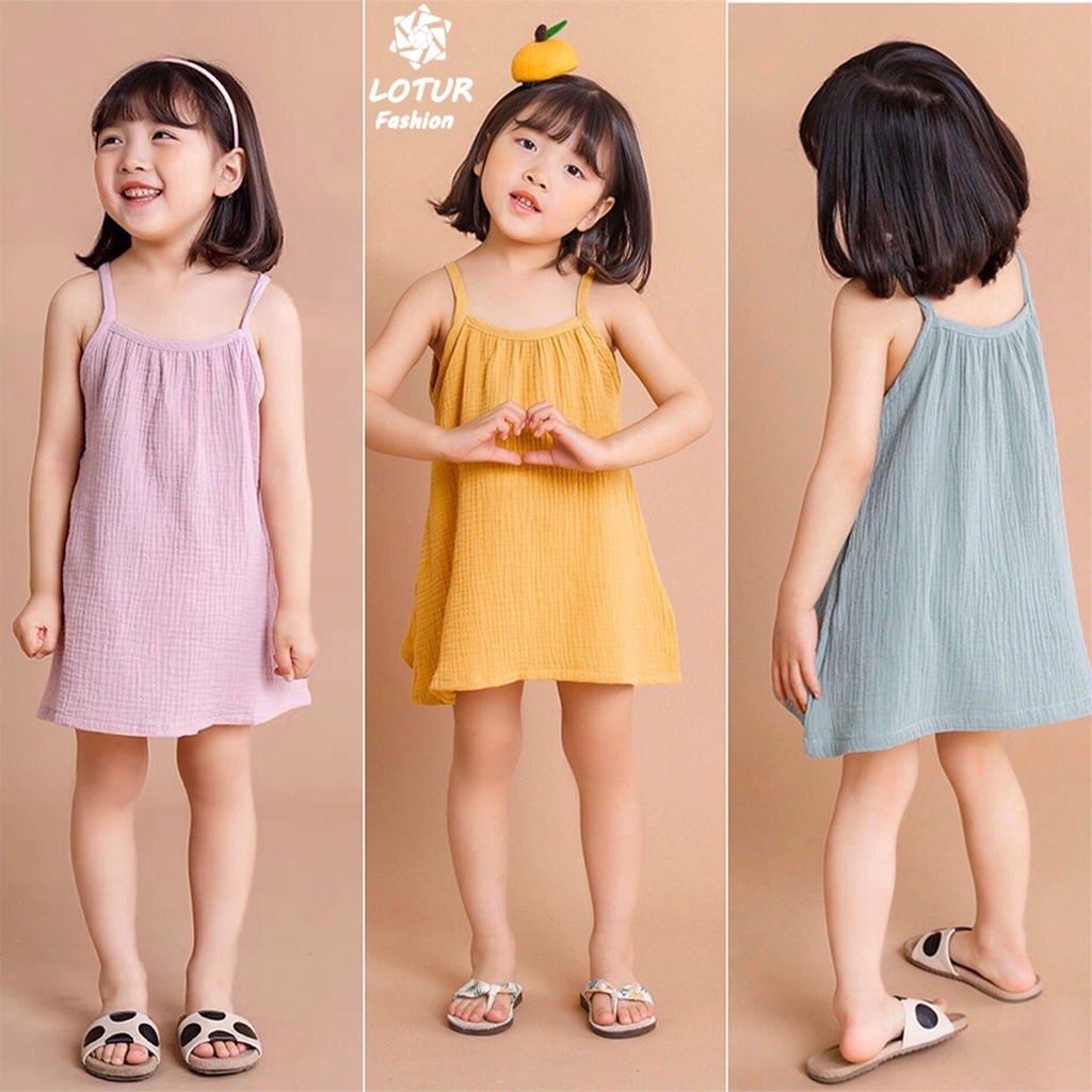Váy 2 dây, đầm 2 dây cực xinh xắn và dễ thương cho bé từ 8-28kg [LOTUR01]