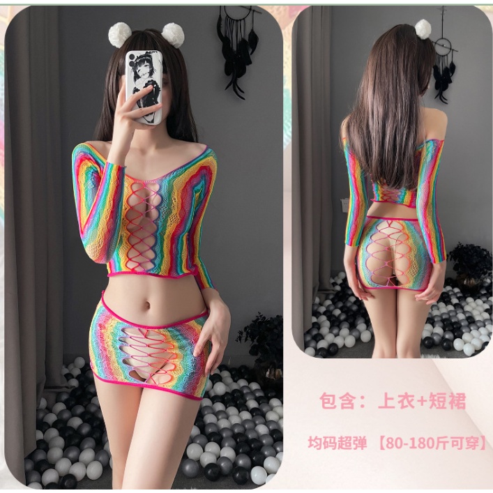 Váy ngủ lưới toàn thân nhiều màu bodystocking sexy co dãn tốt phù hợp mọi chiều cao cân nặng 40-80kg Dinna 39
