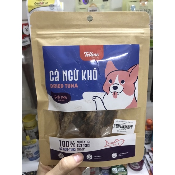 Cá ngừ khô tellme 40gr cho chó mèo