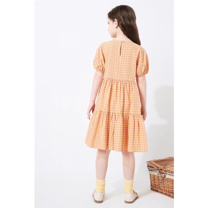 Đầm Melisa xuất Hàn kẻ caro cho bé gái