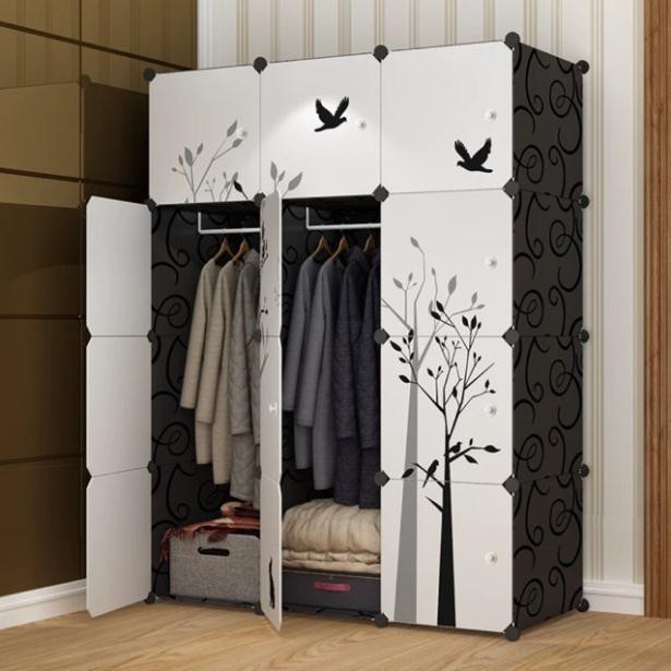 TỦ NHỰA GHÉP 12 Ô SIZE TO. TẶNG 2 TREO ĐỒ. CHỌN MẪU THEO PHÂN LOẠI