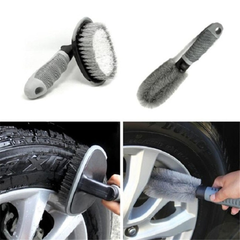 Bàn chải vệ sinh bánh xe hơi bằng nhựa phủ hợp kim mới