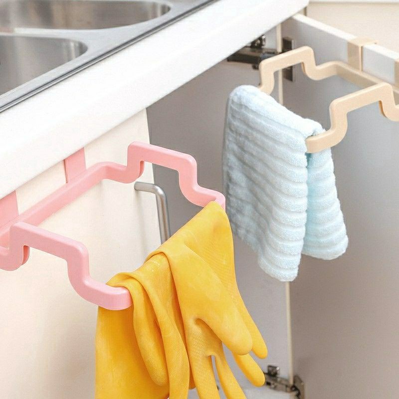 Khung treo túi rác, treo khăn gắn cửa tủ bếp đa năng Baby Shopping