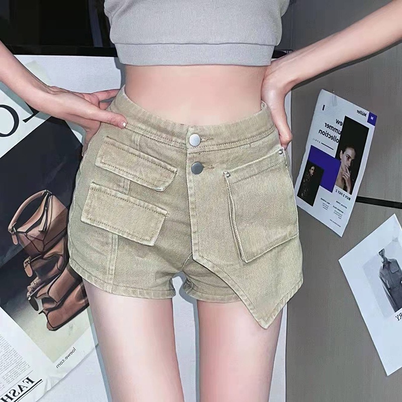 Quần Short Jean Nữ Lưng Cao Thời Trang Hàn Quốc