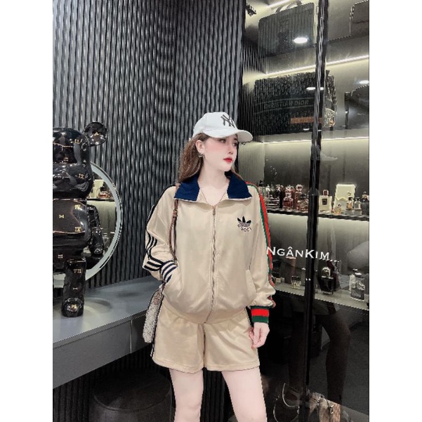 SET ÁO KHOÁC BOMBER DAS QUẦN SHORT CẠP CHUN THỂ THAO PHỐI VIỀN