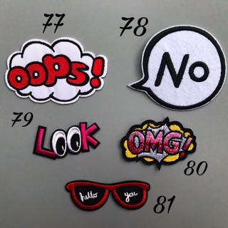 Sticker thêu/ sticker ủi/ patch hình chữ
