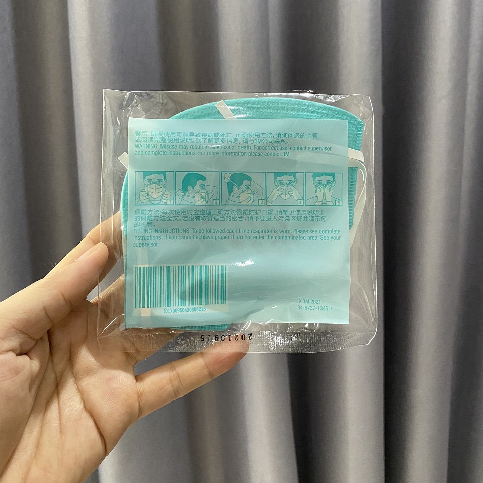 Khẩu trang 3M N95 NIOSH 9132 chuyên dùng cho phẫu thuật, lọc bụi mịn và siêu mịn PM 0.3