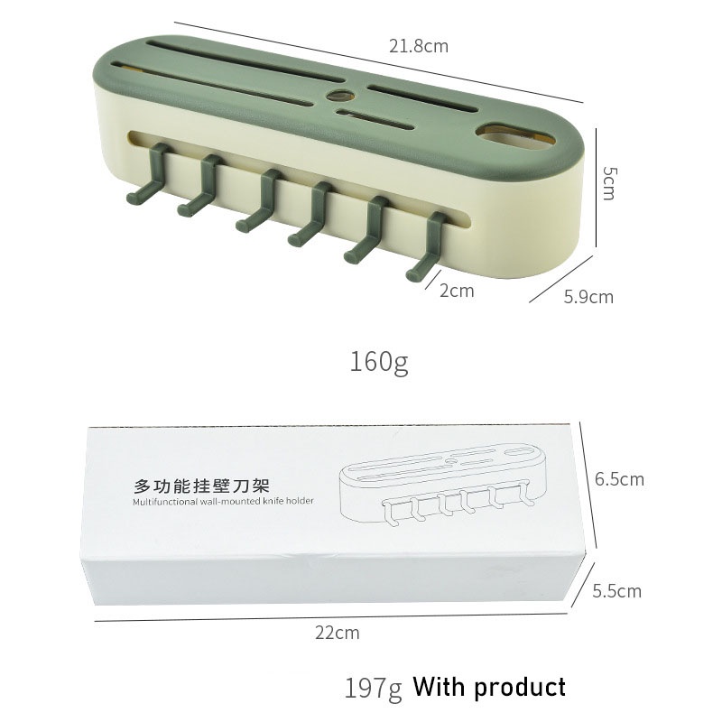 Móc Treo Dao Gắn Tường Không Cần Đục Lỗ Đa Năng Tiện Dụng Cho Nhà Bếp