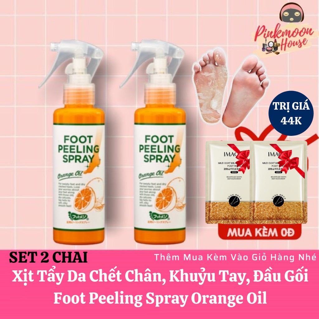 [2chai] ✨TẨY TẾ BÀO CHẾT CHÂN, KHUỶU TAY, ĐẦU GỐI DẠNG XỊT FOOT PEELING SPRAY ORANGE OIL✨