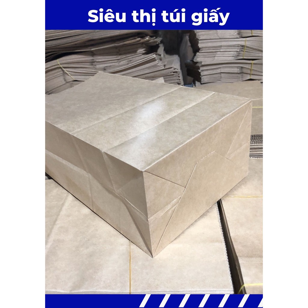 COMBO 10 CHIẾC TÚI GIẤY KRAFT XI MĂNG S1: 15.5x9x25 cm KHÔNG QUAI ( ẢNH THẬT SHOP TỰ CHỤP)