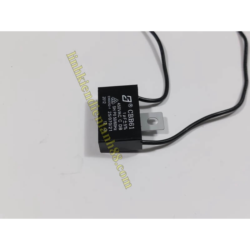5 Cái Tụ Quạt 1uf 450v Dây mới !