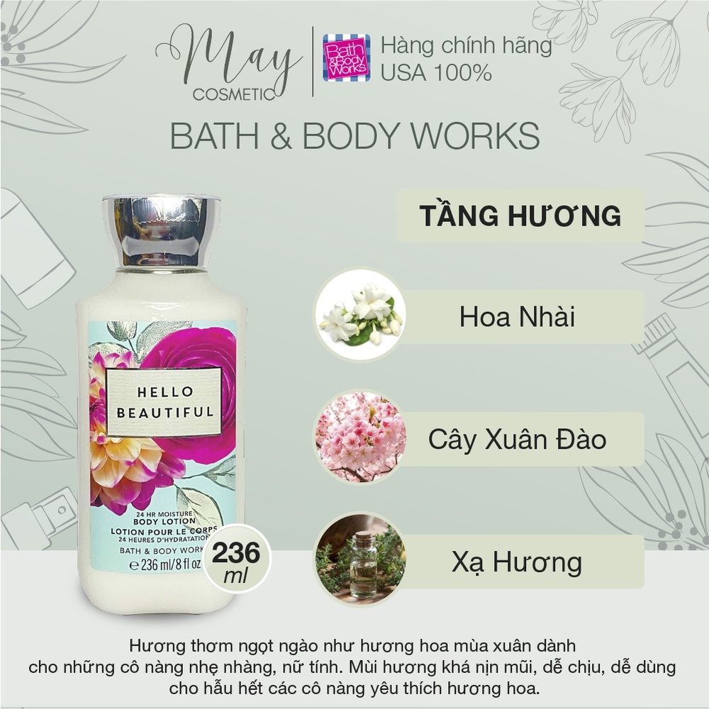 Body Lotion Bath & Body Works Ngon Bổ Rẻ - Siêu Dưỡng Ẩm, Mềm Mịn Da 236ml By May Shop