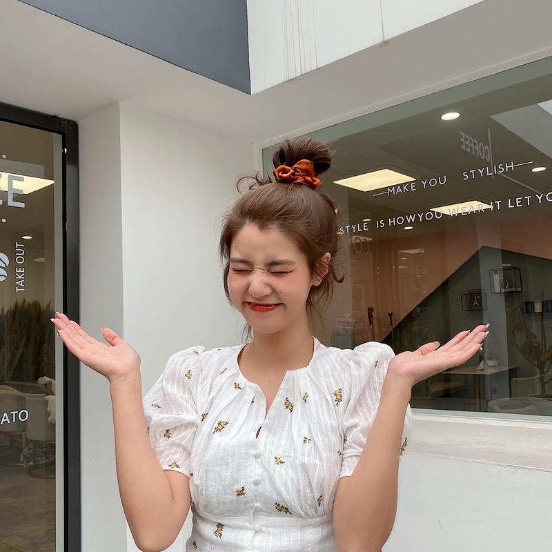 [Mã FASHIONCB232 hoàn tối đa 15K xu đơn 50K] Dây Buộc Tóc Màu Trơn Phong Cách Retro Cho Nữ | BigBuy360 - bigbuy360.vn