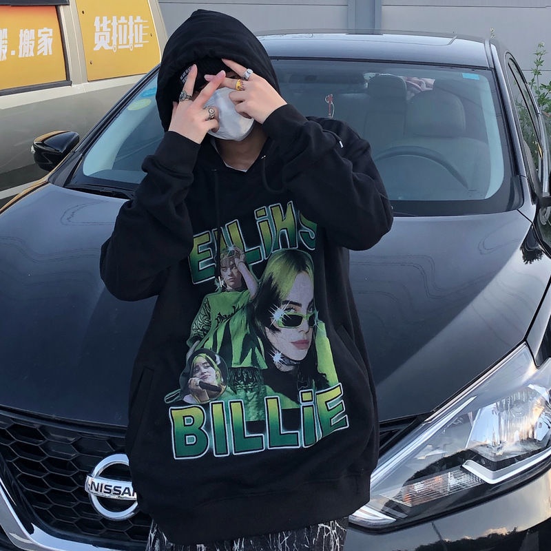 Áo hoodie IELGY dáng dài in họa tiết thời trang
