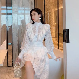 Set áo sơ mi chân váy xoè thiết kế qccc
