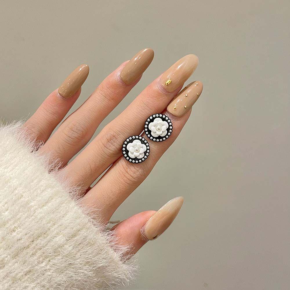 Bông Tai Tròn Hình Hoa Đơn Giản Ngọt Ngào Thời Trang VANES1 Cho Nữ