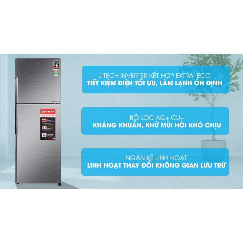 Tủ lạnh Sharp Inverter 287 lít SJ-X316E-DS