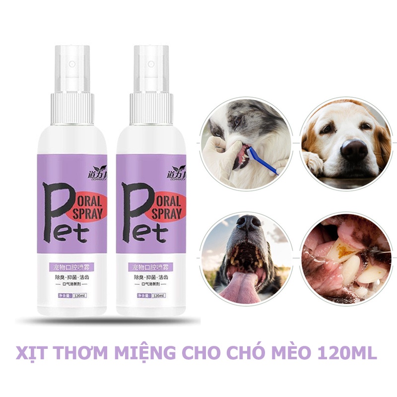 Xịt Thơm Miệng Cho Chó Mèo Pet Oral Spray Loại Bỏ Mùi Hôi, Sạch Răng Miệng – Mã PKCMK64