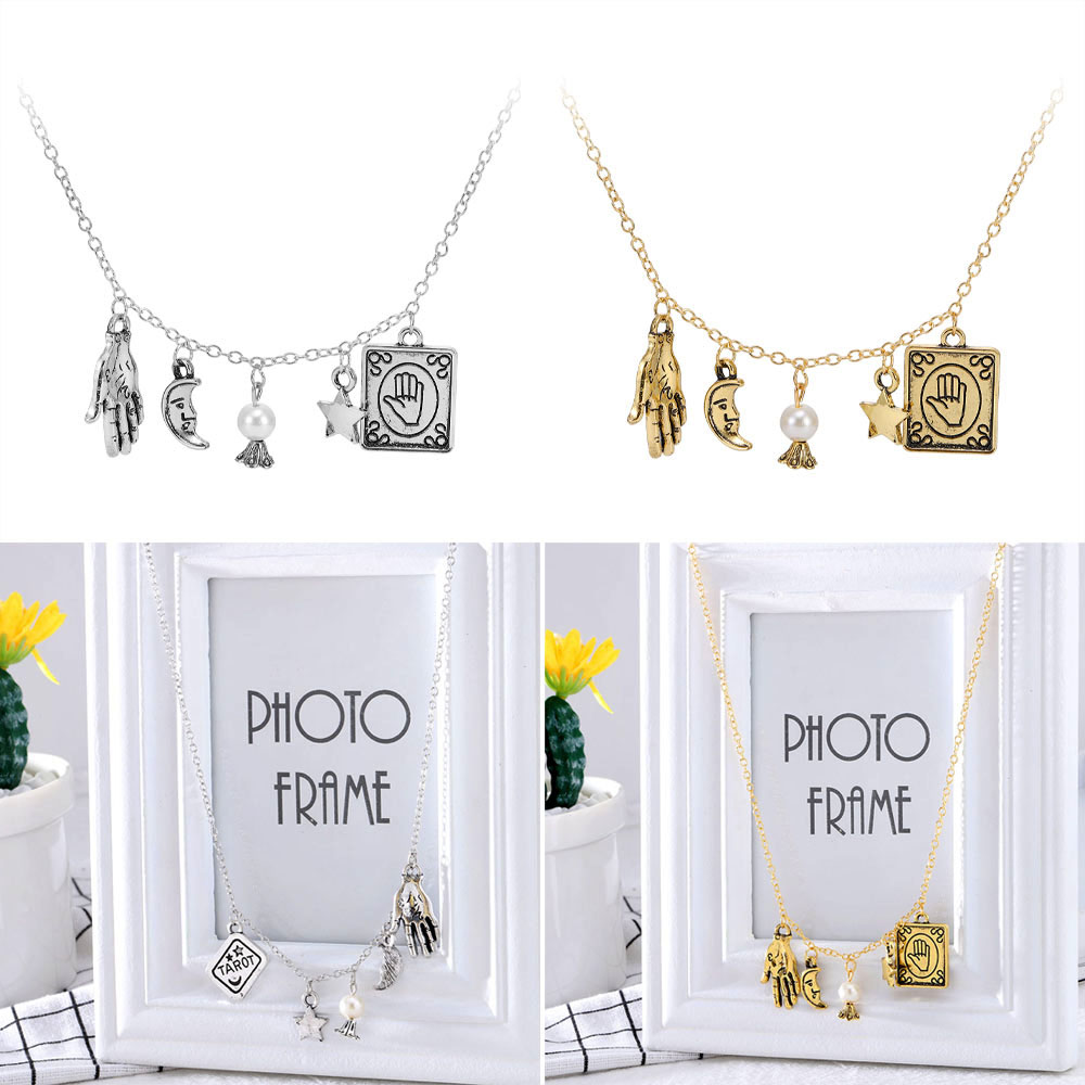 vòng cổ Hợp Kim Đính Ngọc Trai Giả Xinh Xắn COD