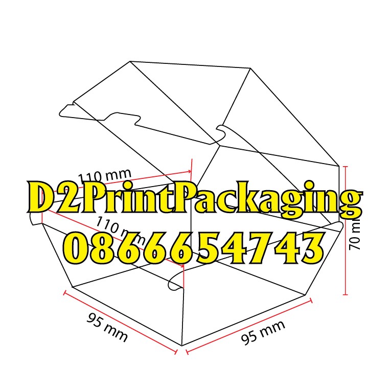 50 Hộp Giấy Burger - 11x11 cao 7 cm | BigBuy360 - bigbuy360.vn
