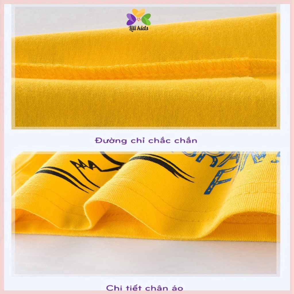 áo bé trai áo phông cho bé in hình vui nhộn cho bé trai bé gái áo thun chất cotton hàng đẹp LILIKIDS AP01