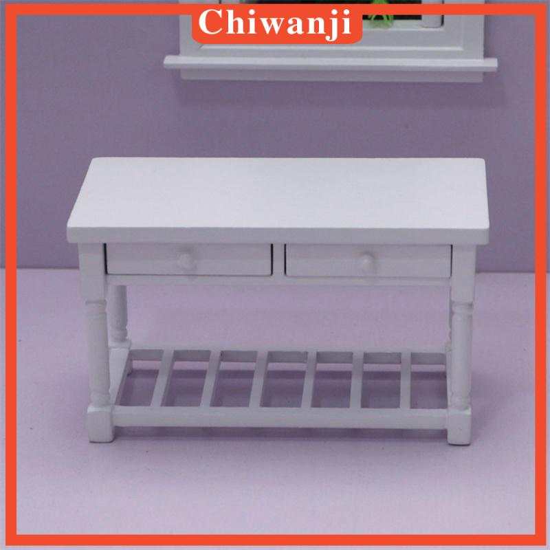 Mô hình bàn gỗ mini tỉ lệ 1/12 trang trí nhà búp bê