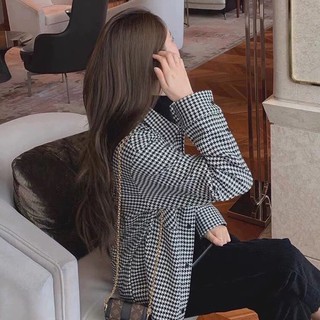 Áo sơ mi caro đen trắng