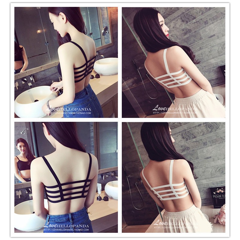 Áo bra nữ 3 dây thể thao nâng ngực đen trắng be học sinh dậy thì - Áo bralette cotton mềm không gọng mút mỏng YLY41