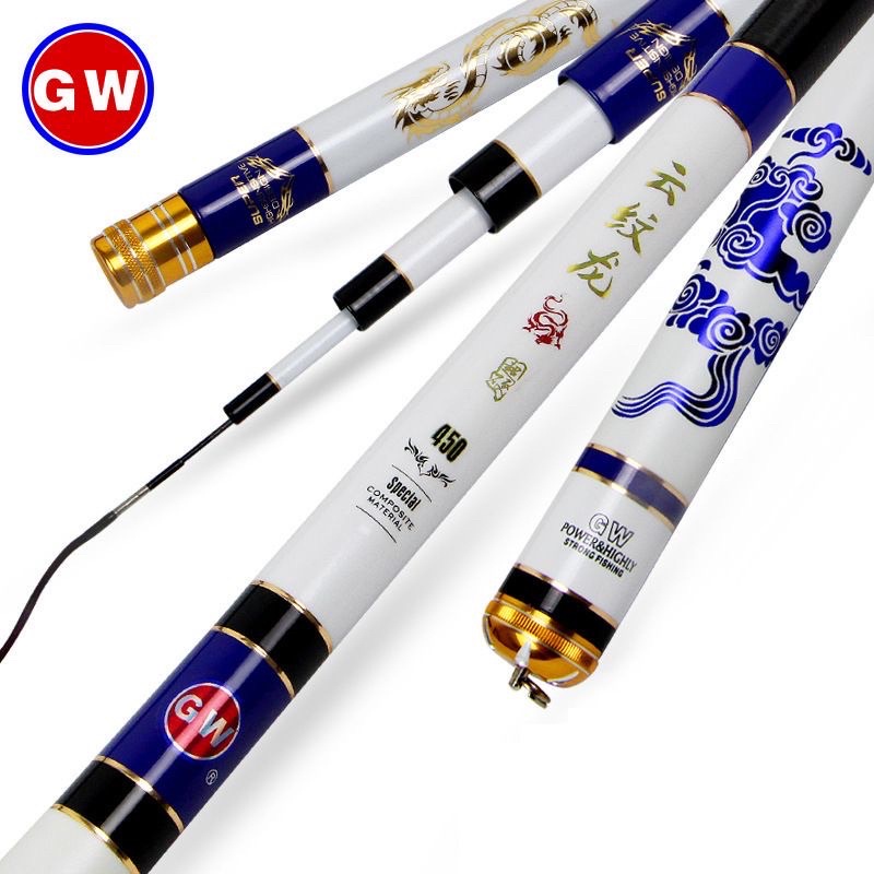 cần câu tay GW vân long 6H nhấc tĩnh cá 2kg y hình đủ sai 3m6 đến 6m3 vip bdshad8