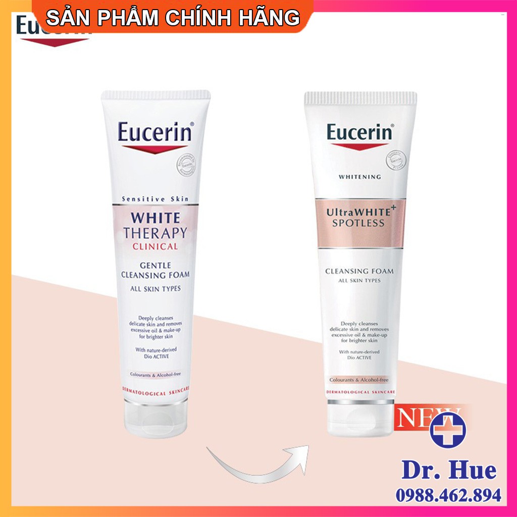 [CHÍNH HÃNG]  Sữa Rửa Mặt Eucerin WHITE THERAPY Clinical Gentle Cleansing Foam 150g