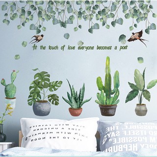 Decal giấy dán tường [MẪU MỚI] Decan Vườn én