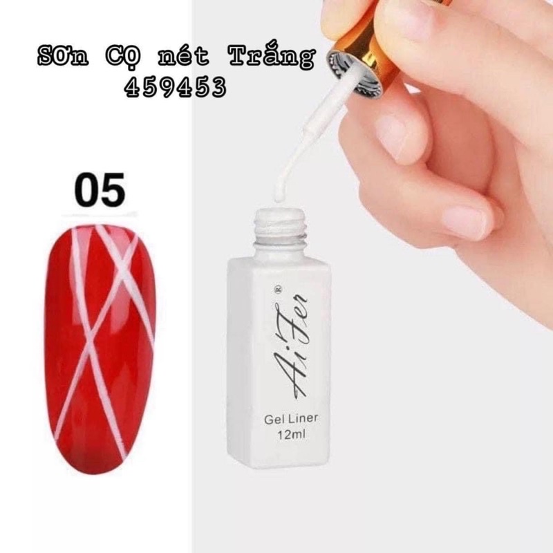 Cọ nét  Aifer trắng , đen vẽ móng