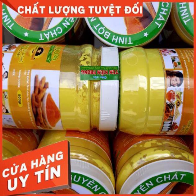 Tinh bột nghệ Nghệ An hộp 500g nghệ nếp đỏ