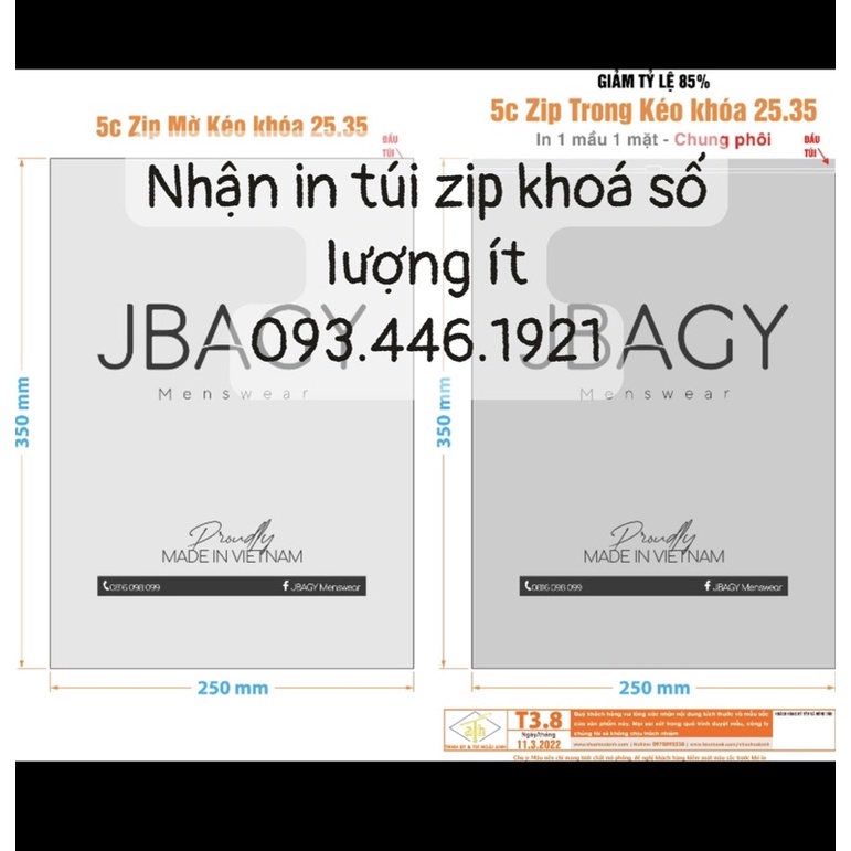 in túi số lượng ít và siêu ít, in túi giá xưởng, zalo 0934461921