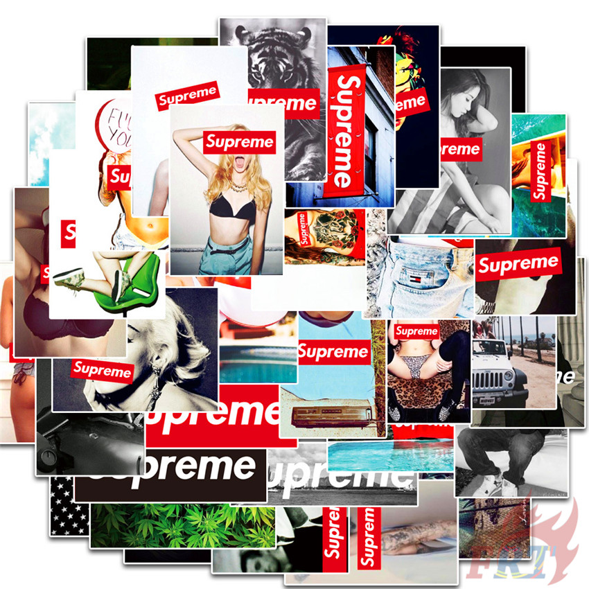 Set 100 Miếng Dán Chữ Supreme Cá Tính