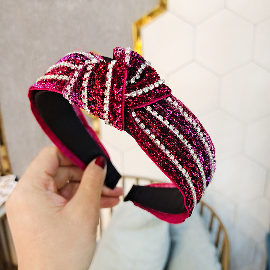 Băng Đô Cài Tóc Đính Đá Lấp Lánh Phong Cách Hàn Quốc